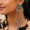 Silver Kashmiri Earring stylish brass jewelry design