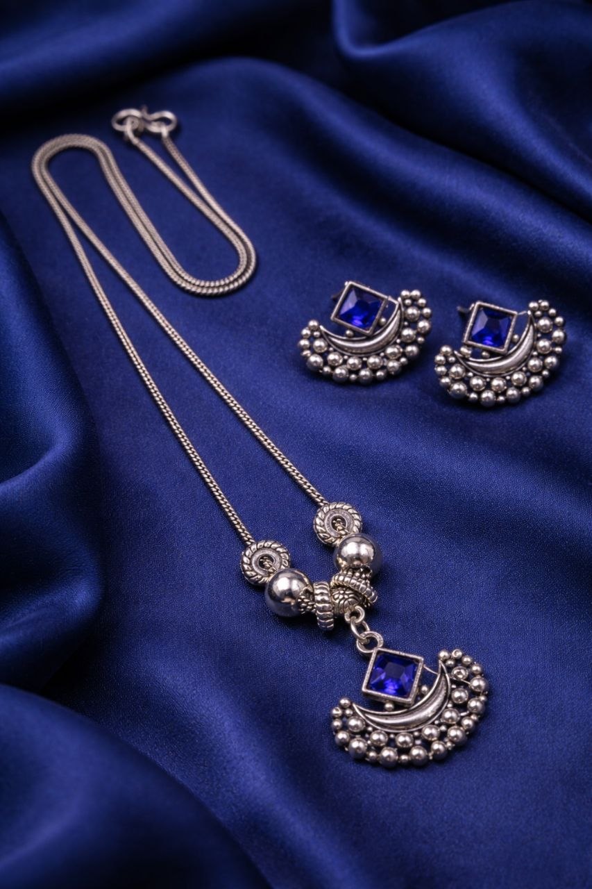 Half Moon Necklace Set Dazzling Jewelry for Party Wear Look 6 Half Moon Necklace Set stylish brass jewelry design