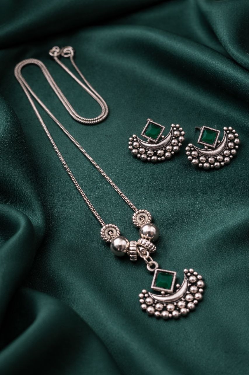 Half Moon Necklace Set Dazzling Jewelry for Party Wear Look 7 Half Moon Necklace Set stylish brass jewelry design