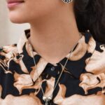 Half Moon Necklace Set Dazzling Jewelry for Party Wear Look