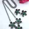 Designer Flower Necklace Set Jewelry for Beautiful Party Wear Look 14 Flower Necklace Set stylish brass jewelry design