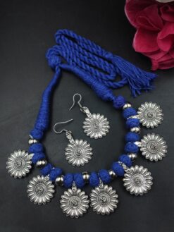 Thread Necklace Set stylish brass jewelry design