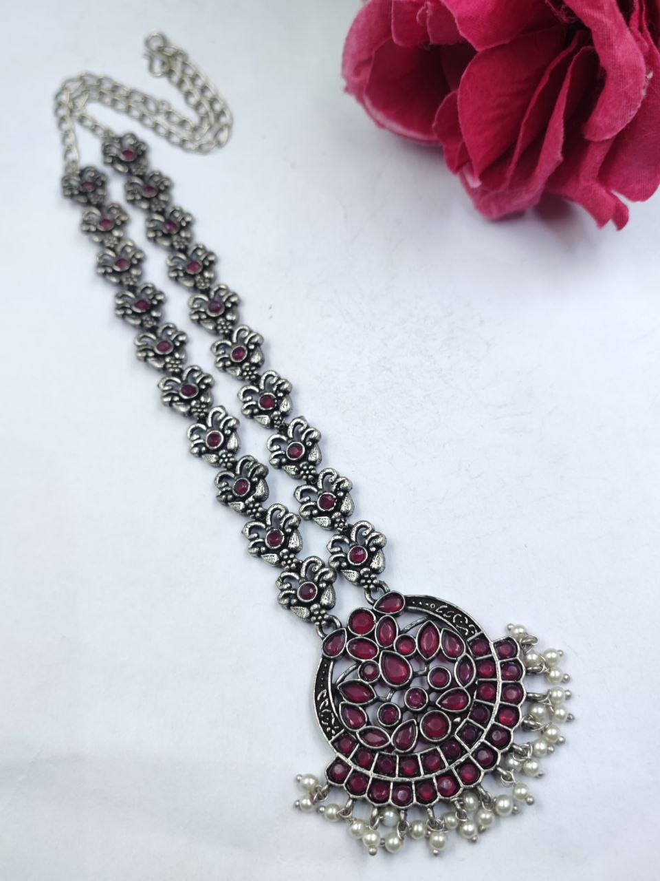 Designer Floral Art Necklace Traditional Jewelry for Light Weight Ethnic Style 7 Floral Art Necklace stylish brass jewelry design