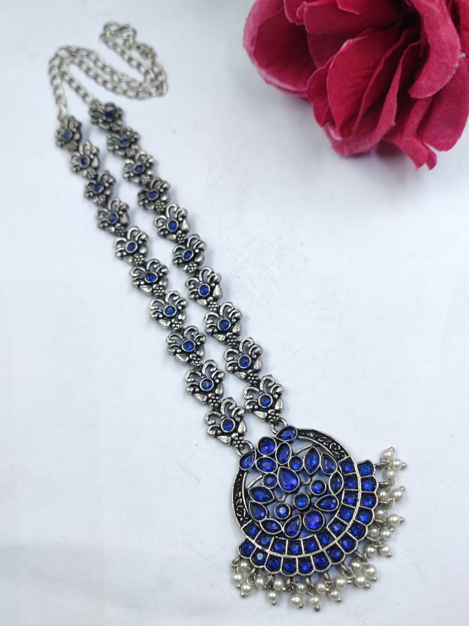 Designer Floral Art Necklace Traditional Jewelry for Light Weight Ethnic Style 4 Floral Art Necklace stylish brass jewelry design