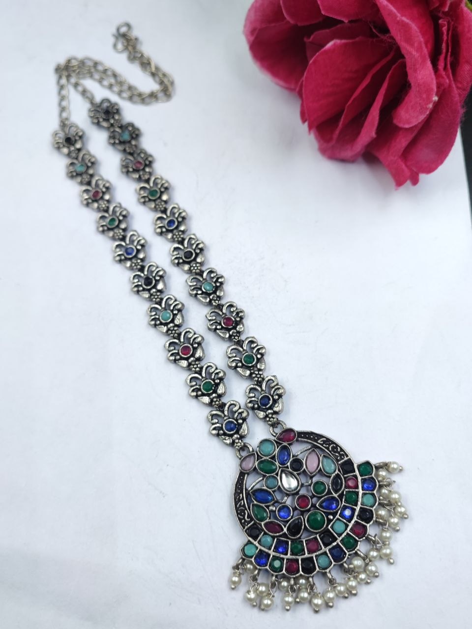 Designer Floral Art Necklace Traditional Jewelry for Light Weight Ethnic Style 3 Floral Art Necklace stylish brass jewelry design