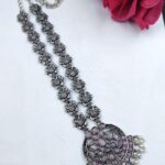 Designer Floral Art Necklace Traditional Jewelry for Light Weight Ethnic Style - ''BabyPink''