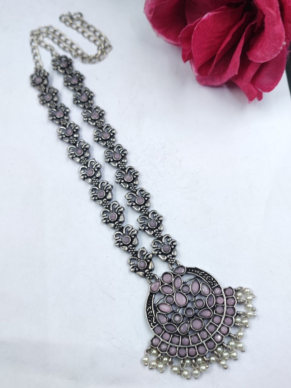 Designer Floral Art Necklace Traditional Jewelry for Light Weight Ethnic Style 2 Floral Art Necklace stylish brass jewelry design