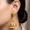 Gold Plated Jhumka Earring stylish brass jewelry design
