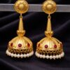 Gold Plated Jhumka Earring stylish brass jewelry design