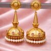 Gold Plated Jhumka Earring stylish brass jewelry design