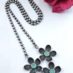 Floral Art Necklace Stunning Jewelry for Beautiful Look - "MInt"