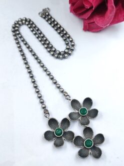 Floral Art Necklace stylish brass jewelry design