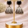 Oxidized Jhumka Earring Ethnic Jewelry for Pearl Work Detailing 17 Oxidized Jhumka Earring stylish brass jewelry design
