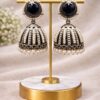 Oxidized Jhumka Earring Ethnic Jewelry for Pearl Work Detailing 14 Oxidized Jhumka Earring stylish brass jewelry design