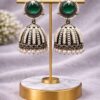Oxidized Jhumka Earring Ethnic Jewelry for Pearl Work Detailing 11 Oxidized Jhumka Earring stylish brass jewelry design