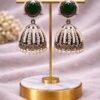 Oxidized Jhumka Earring Ethnic Jewelry for Pearl Work Detailing 10 Oxidized Jhumka Earring stylish brass jewelry design