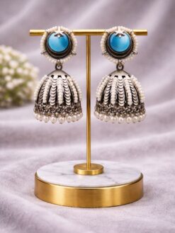 Oxidized Jhumka Earring stylish brass jewelry design