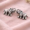 Elephant Studs Earring stylish brass jewelry design