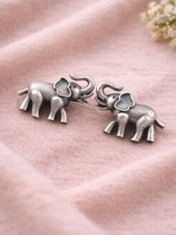 Elephant Studs Earring stylish brass jewelry design