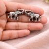 Elephant Studs Earring stylish brass jewelry design