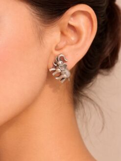 Elephant Studs Earring stylish brass jewelry design