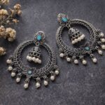 Beautiful Dangler Jhumki Earring Traditional Jewelry for Stylish  Look - "Aqua"