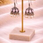 Elegant Jhumki Earring Jewelry for Light Weight Party Look - ''BabyPink''