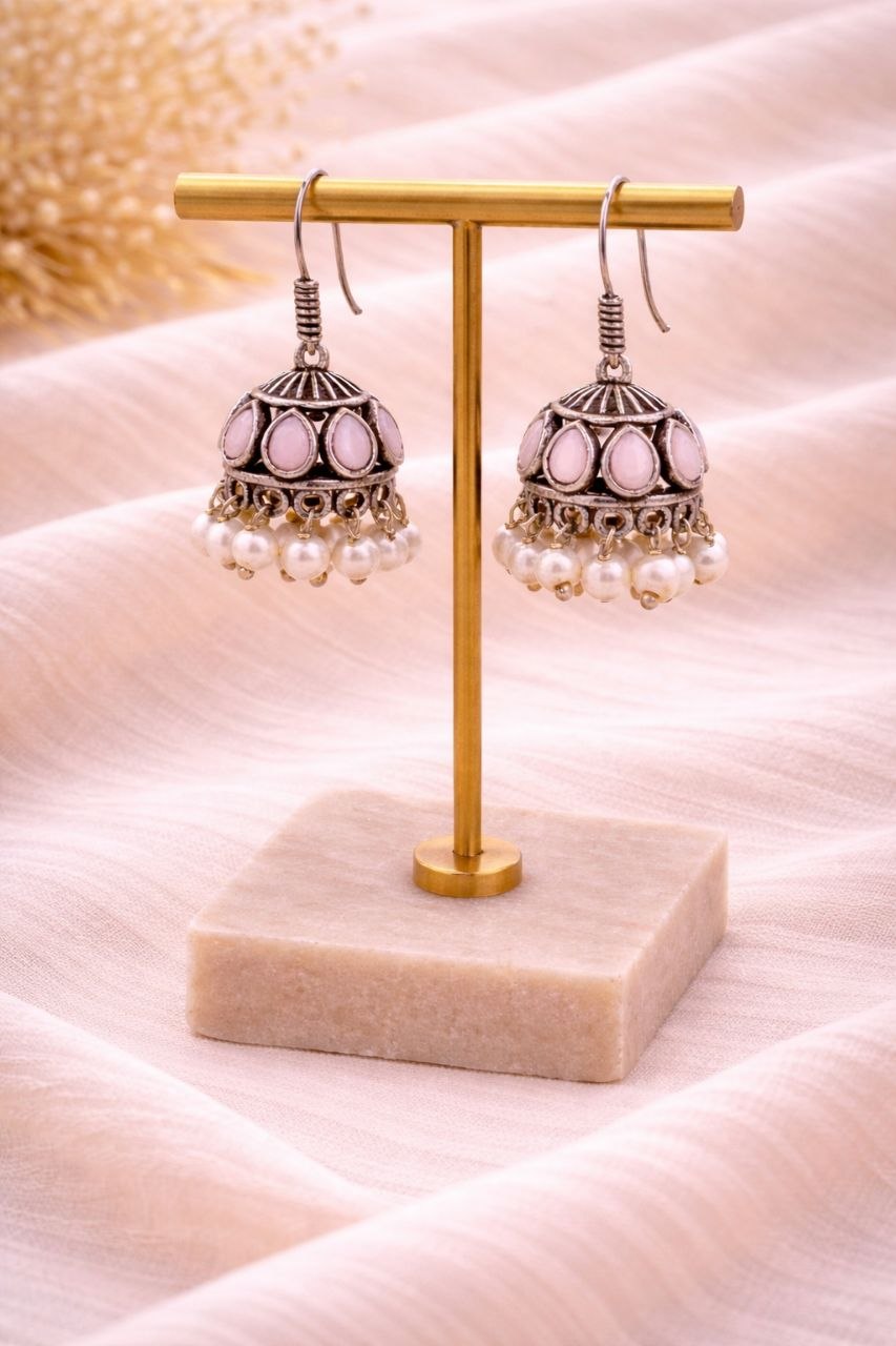 Unique Jhumki Earring Jewelry for Light Weight Party Look 7 Jhumki Earring stylish brass jewelry design