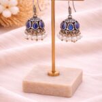 Elegant Jhumki Earring Jewelry for Light Weight Party Look - Blue