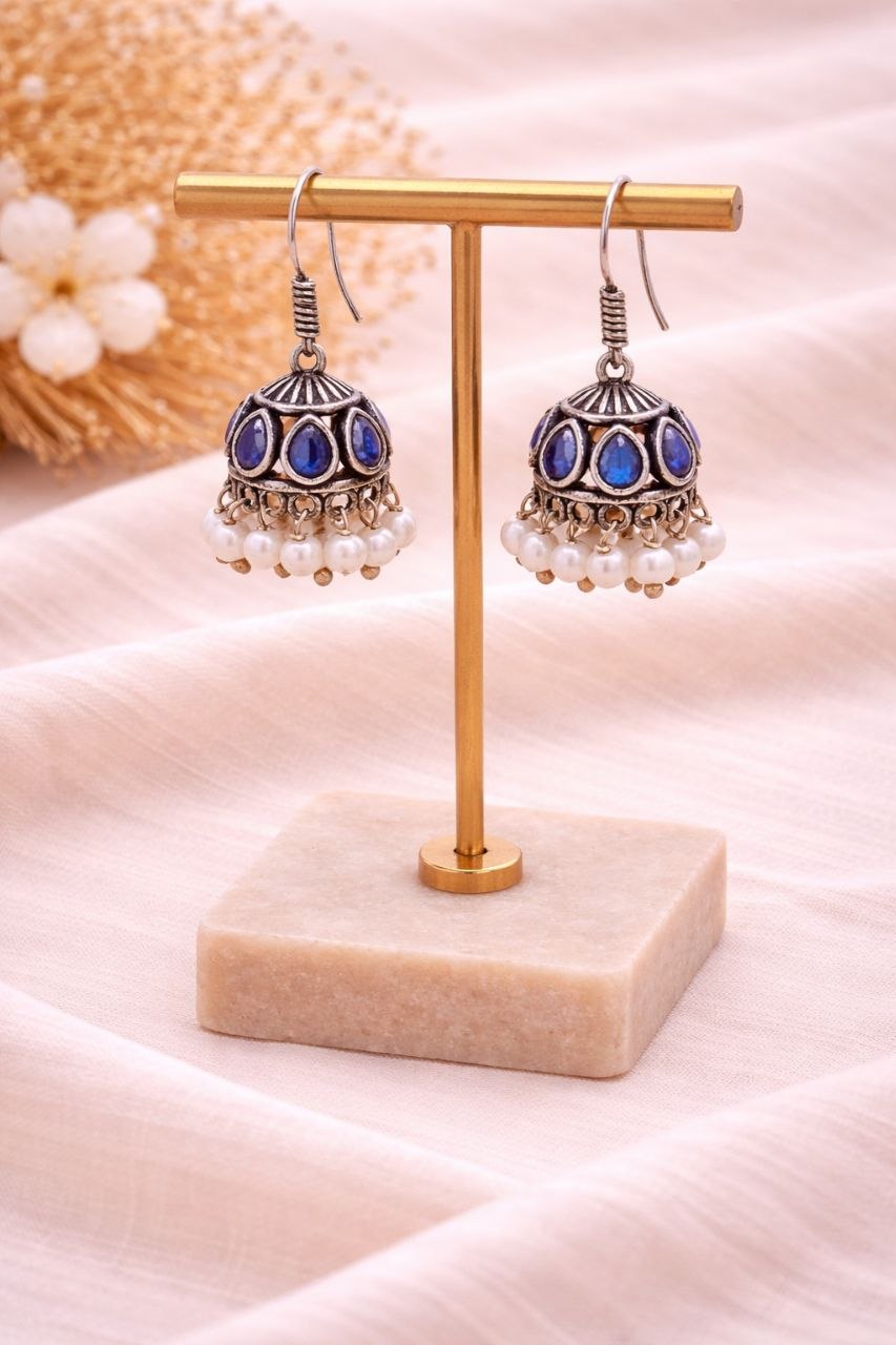 Unique Jhumki Earring Jewelry for Light Weight Party Look 6 Jhumki Earring stylish brass jewelry design