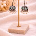 Elegant Jhumki Earring Jewelry for Light Weight Party Look - "MInt"
