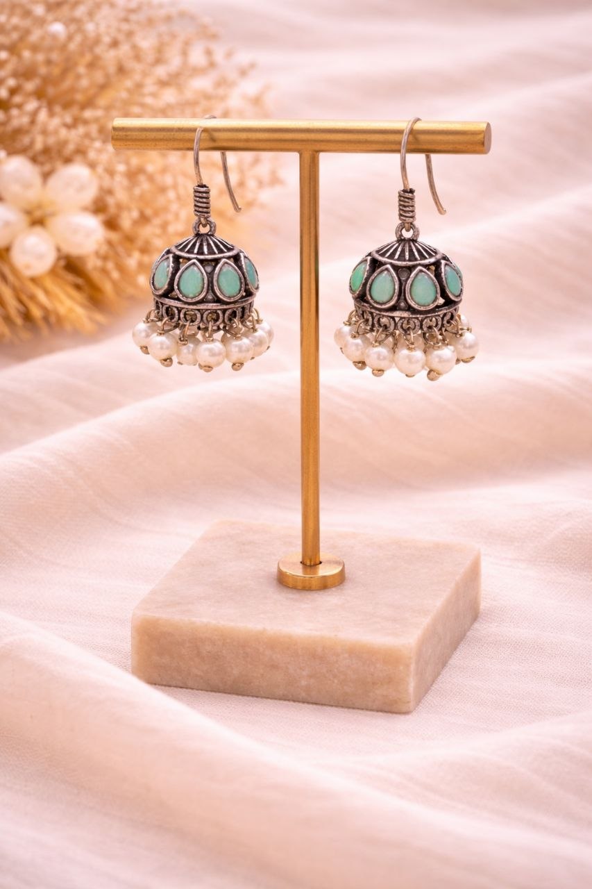 Unique Jhumki Earring Jewelry for Light Weight Party Look 5 Jhumki Earring stylish brass jewelry design