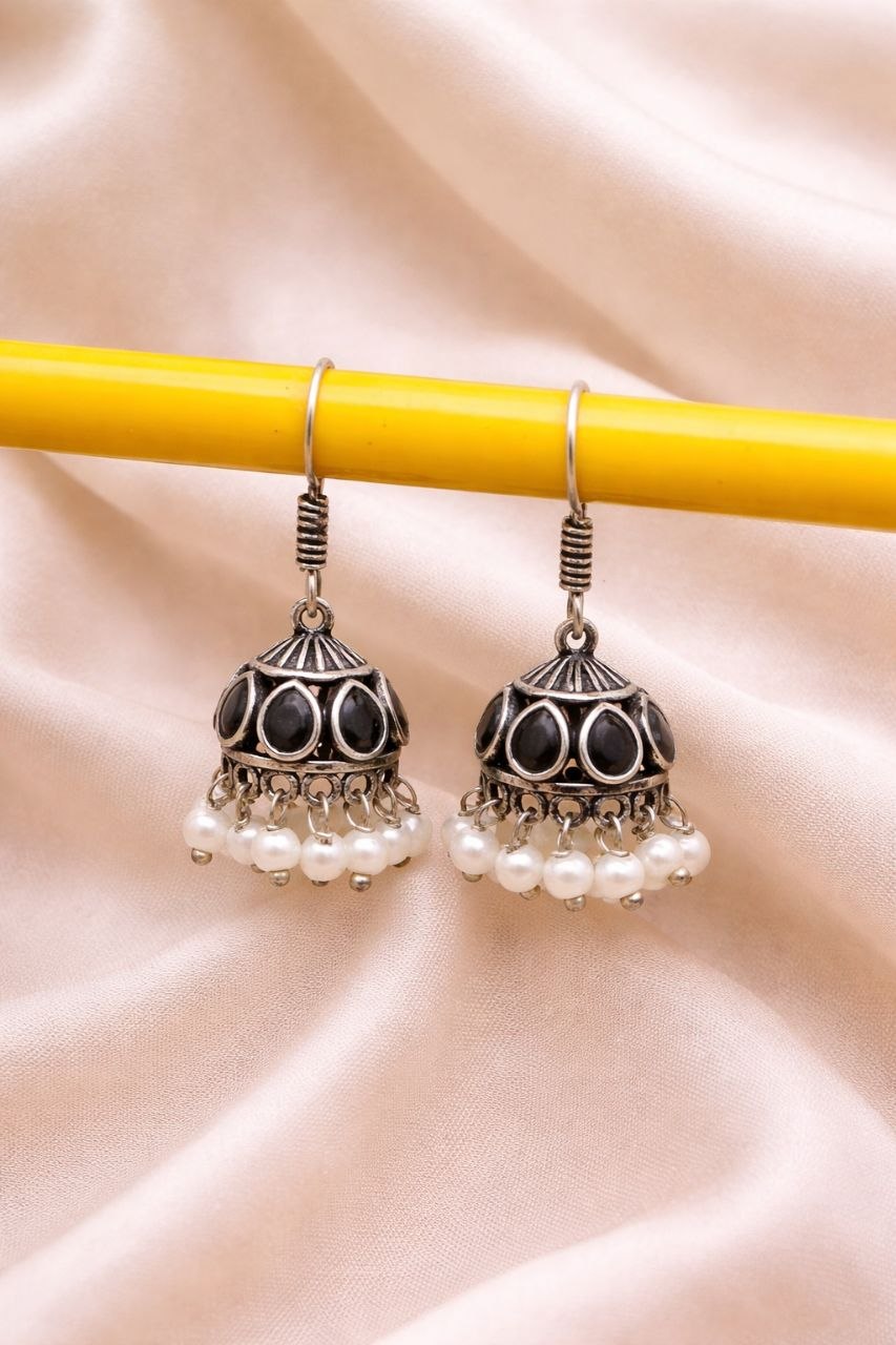 Unique Jhumki Earring Jewelry for Light Weight Party Look 4 Jhumki Earring stylish brass jewelry design