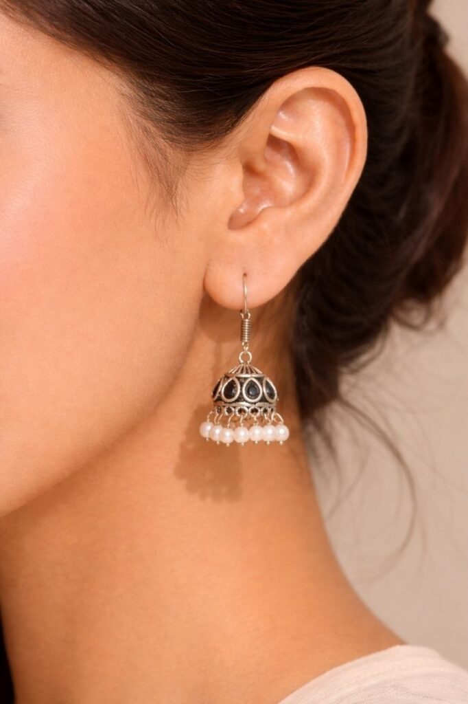 Elegant Jhumki Earring Jewelry for Light Weight Party Look
