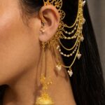 Designer Non Piercing Kashmiri Jhumka Traditional Jewelry for Comfortable Ethnic Look - "Grey"