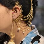 Designer Non Piercing Kashmiri Jhumka Traditional Jewelry for Comfortable Ethnic Look - "Red"