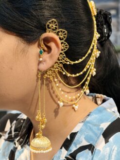 Non Piercing Kashmiri Jhumka stylish brass jewelry design