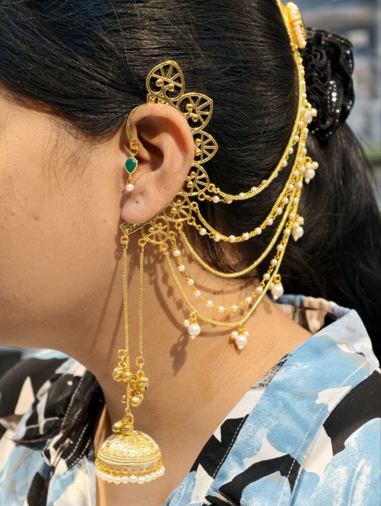 Designer Non Piercing Kashmiri Jhumka Traditional Jewelry for Comfortable Ethnic Look