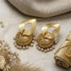 Gold Plated Jhumka Earring stylish brass jewelry design