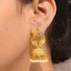 Gold Plated Jhumka Earring stylish brass jewelry design
