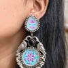 Hand Painted Earring stylish brass jewelry design