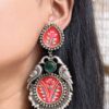 Hand Painted Earring stylish brass jewelry design
