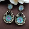 Hand Painted Earring stylish brass jewelry design