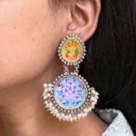 Oxidized Handmade Earring Stunning Jewelry for Gorgeous Look - "Aqua"