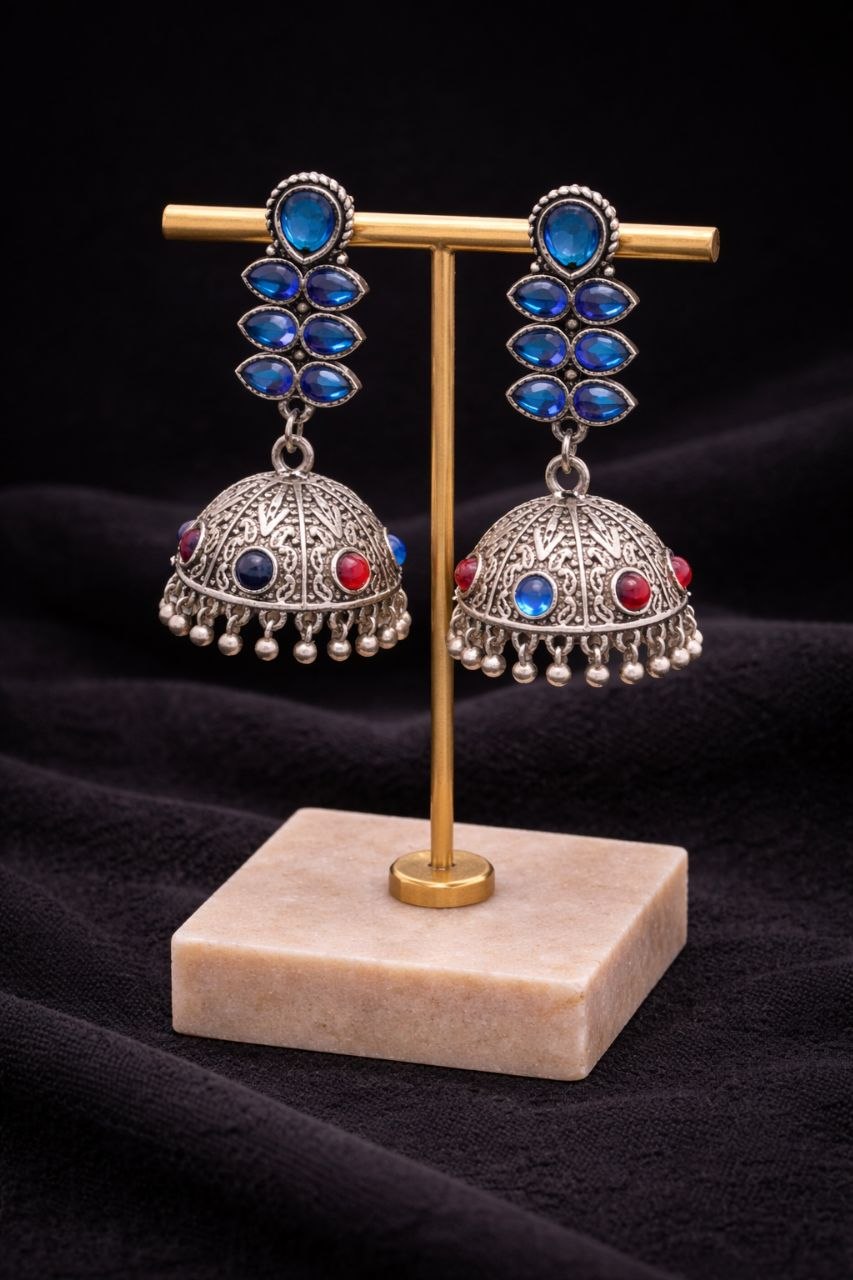 Oxidized Jhumka Earring Traditional Jewelry for Gorgeous Look 2 Oxidized Jhumka Earring stylish brass jewelry design