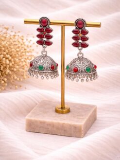 Oxidized Jhumka Earring stylish brass jewelry design