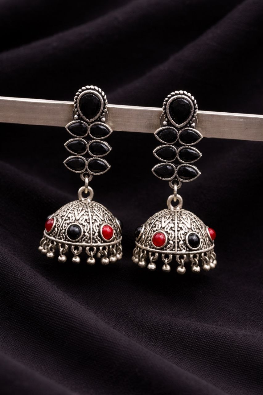 Oxidized Jhumka Earring Traditional Jewelry for Gorgeous Look 3 Oxidized Jhumka Earring stylish brass jewelry design
