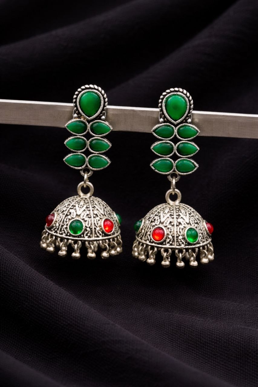 Oxidized Jhumka Earring Traditional Jewelry for Gorgeous Look 4 Oxidized Jhumka Earring stylish brass jewelry design
