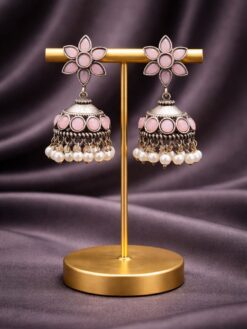 Silver Jhumka Earring stylish brass jewelry design