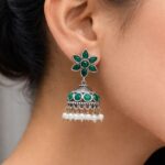 Silver Jhumka Earring Traditional Jewelry for Pearl Work Detailing